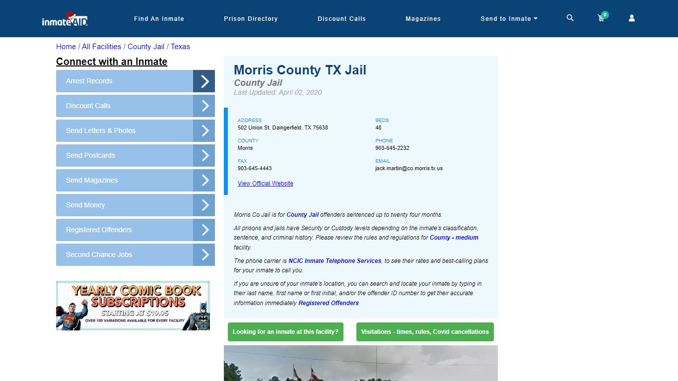 Morris County TX Jail - Inmate Locator - Daingerfield, TX